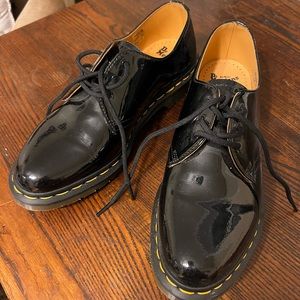 Doc Marten shiny leather oxfords